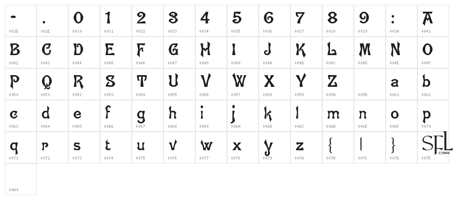 Bruges!" Character Map