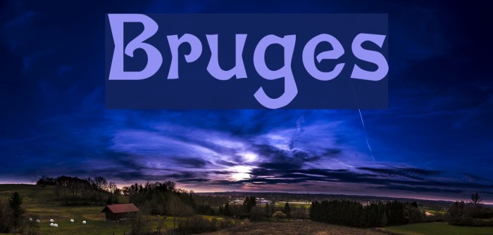 Bruges!` Font examples
