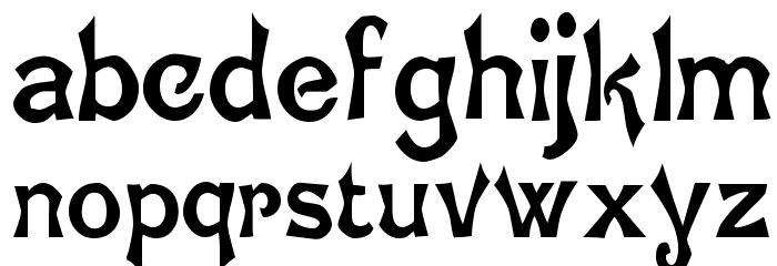 Bruges!` Font LOWERCASE