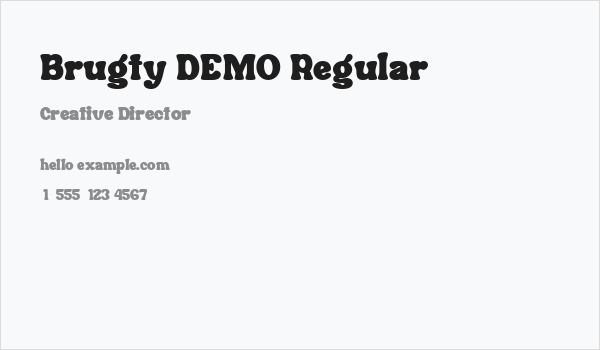 Brugty DEMO Regular Business Card
