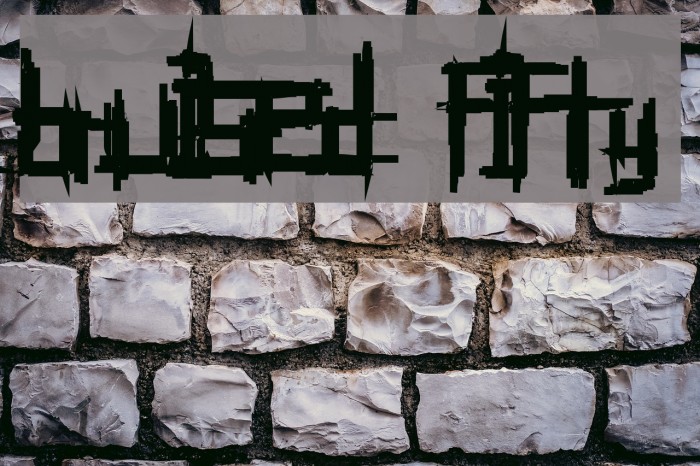 Bruised Fifty Font examples