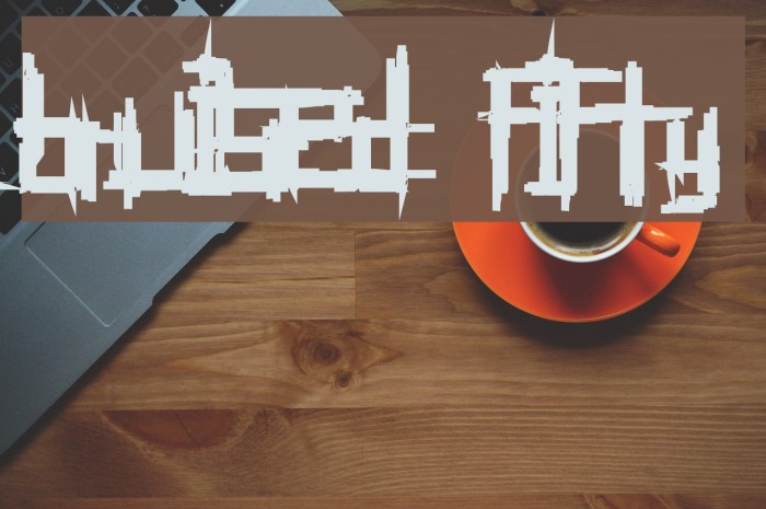 Bruised Fifty Font examples