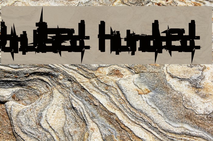 Bruised Hundred Font examples