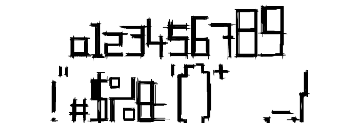 Bruised Ten Font OTHER CHARS