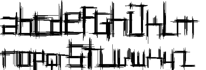 Bruised Ten Font LOWERCASE