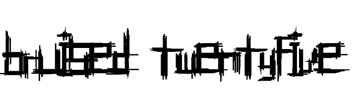 Bruised TwentyFive  font caratteri gratis