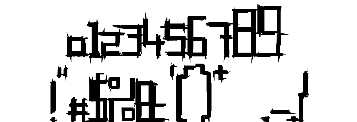 Bruised TwentyFive Font OTHER CHARS