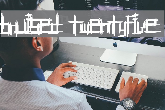 Bruised TwentyFive Font examples