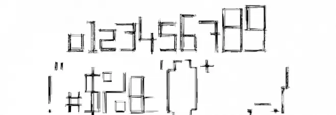 Bruised Zero Font OTHER CHARS