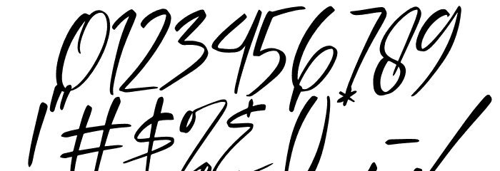 Brunella Italic Font OTHER CHARS