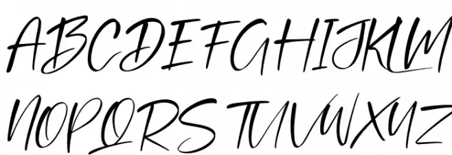 Brunella Italic Caratteri MAIUSCOLE