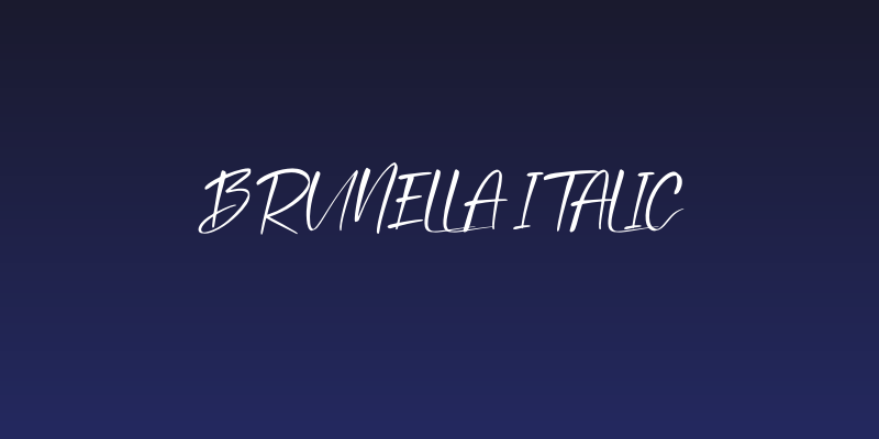 Brunella Italic Social Header