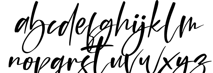 Brunella Italic Font LOWERCASE