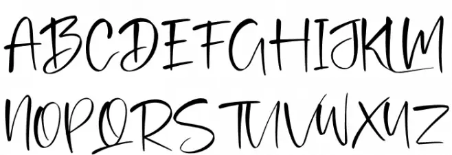 Brunella Schriftart Groß