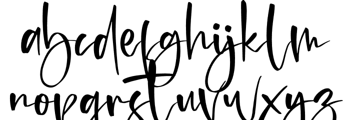 Brunella Font LOWERCASE
