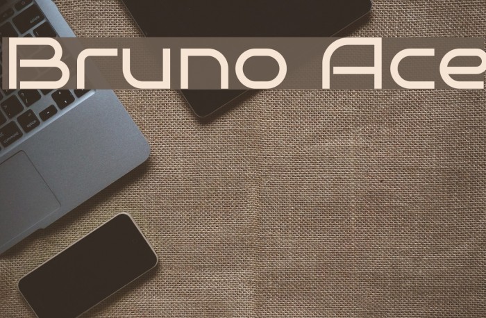 Bruno Ace Font examples