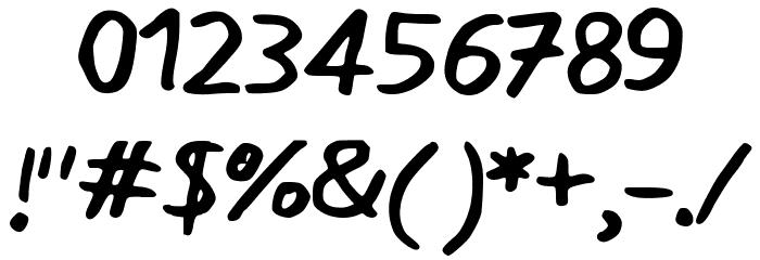 BrunoThgPlain Font OTHER CHARS