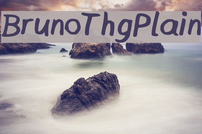 BrunoThgPlain Font examples