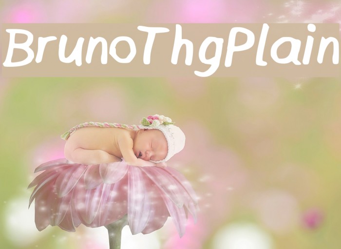BrunoThgPlain Font examples