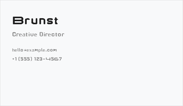 Brunst Business Card