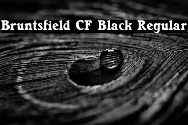 Bruntsfield CF Black Regular Font examples