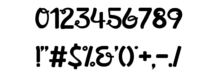 Brush Action Font OTHER CHARS
