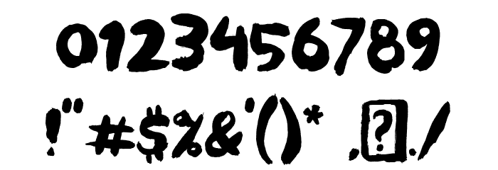 Brush Brezz Font OTHER CHARS