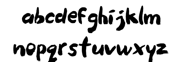 Brush Brezz Font LOWERCASE
