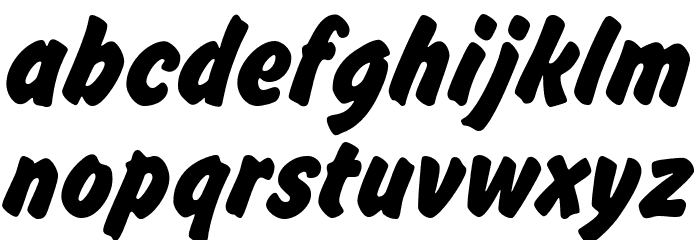 Brush Hand New Font LOWERCASE