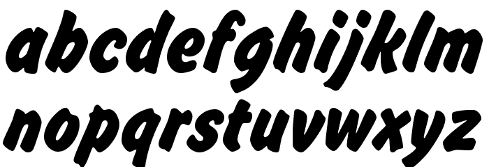 Brush Hand New Font LOWERCASE