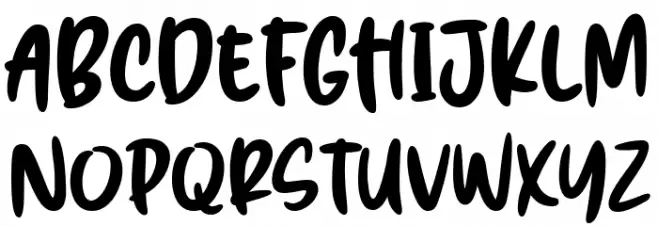 Brush Hours Schriftart Groß