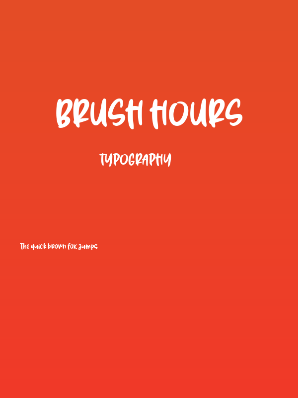 Brush Hours Poster
