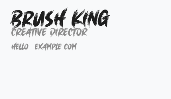 Brush King Business Card