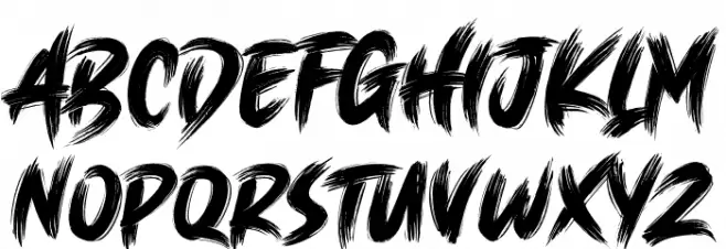 Brush King Caratteri MINUSCOLO