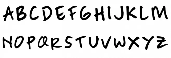 Brush Marker Regular Шрифта ВЕРХНИЙ