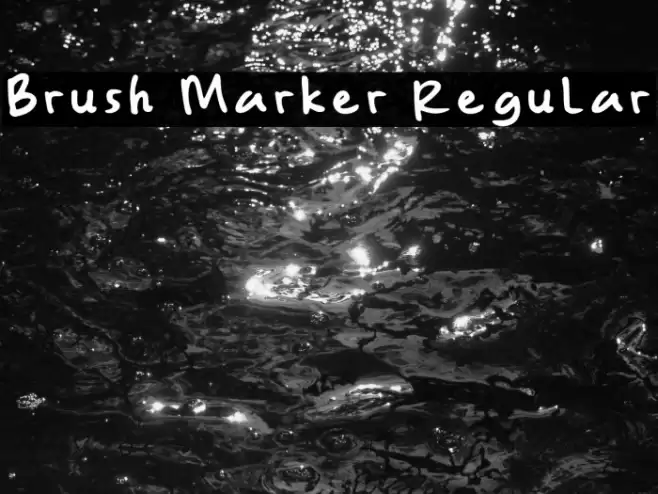 Brush Marker Regular Шрифта examples