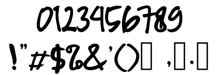 Brush Marker Font OTHER CHARS