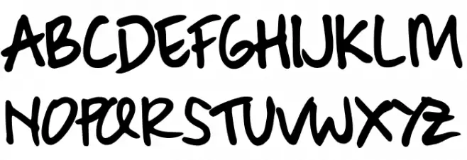 Brush Marker Schriftart Groß