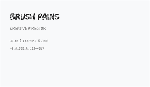 Brush Pains Business Card