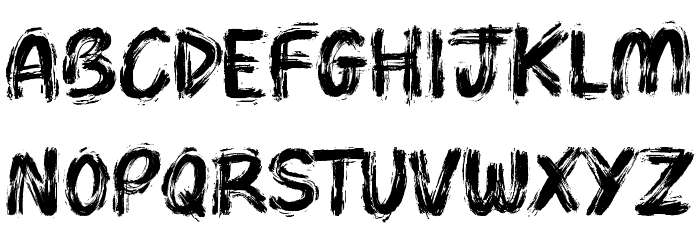 Brush Pains Font LOWERCASE