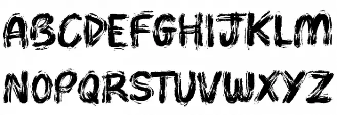 Brush Pains フォント 小文字