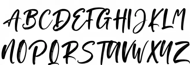 Brush Signature Schriftart Groß