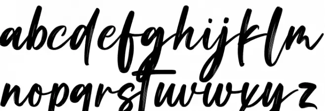 Brush Signature خط أحرف صغيرة