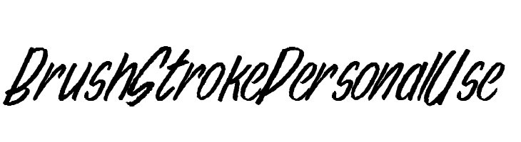 Brush Stroke Personal Use Font