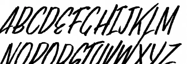 Brush Stroke Personal Use フォント 大文字