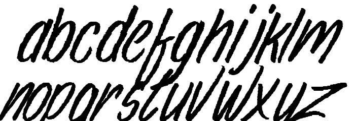 Brush Stroke Personal Use Font LOWERCASE
