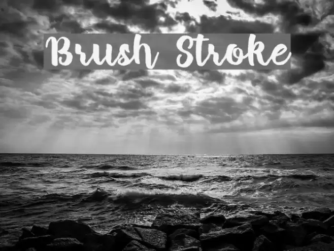 Brush Stroke Font examples