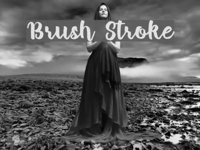 Brush Stroke Font examples