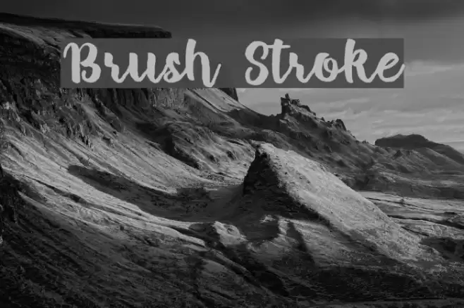 Brush Stroke Font examples