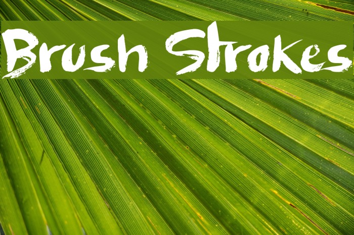 Brush Strokes Font examples